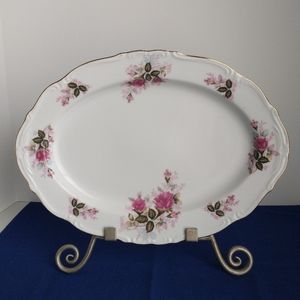 Serving Platter 14" Oval VTG Eugene Rose Fine China